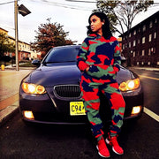 Camouflage long sleeve sweatpants tracksuit - NRooted Society - 