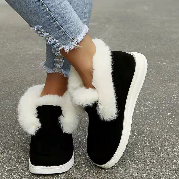 Cozy Faux Fur - Lined Slip - On Boots – Warmth, Comfort, and Style - NRooted Society - shoes