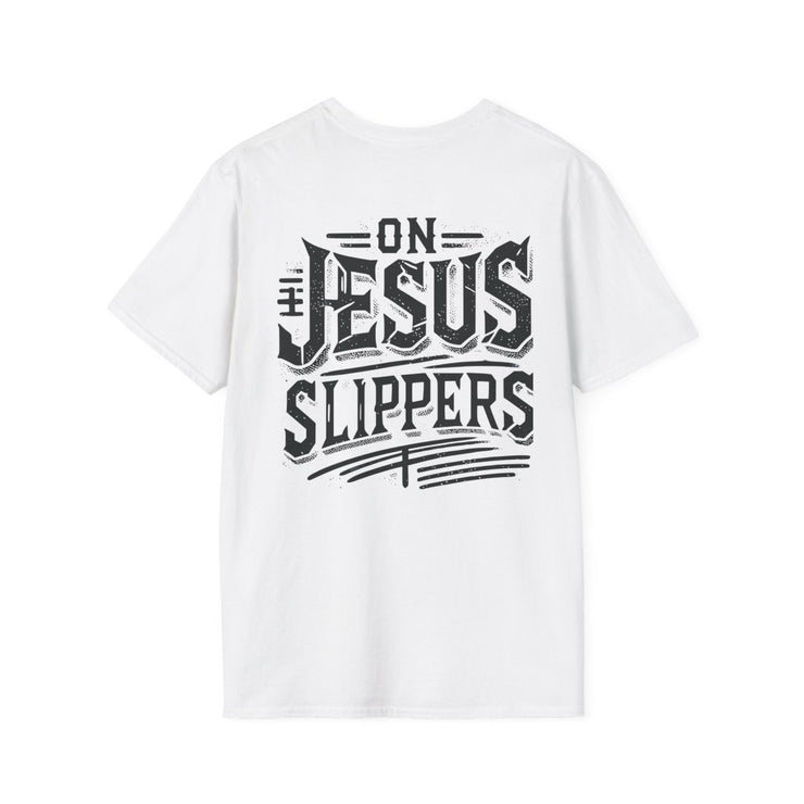 On Jesus Slippers Graphic Tee - NRooted Society - T-Shirt