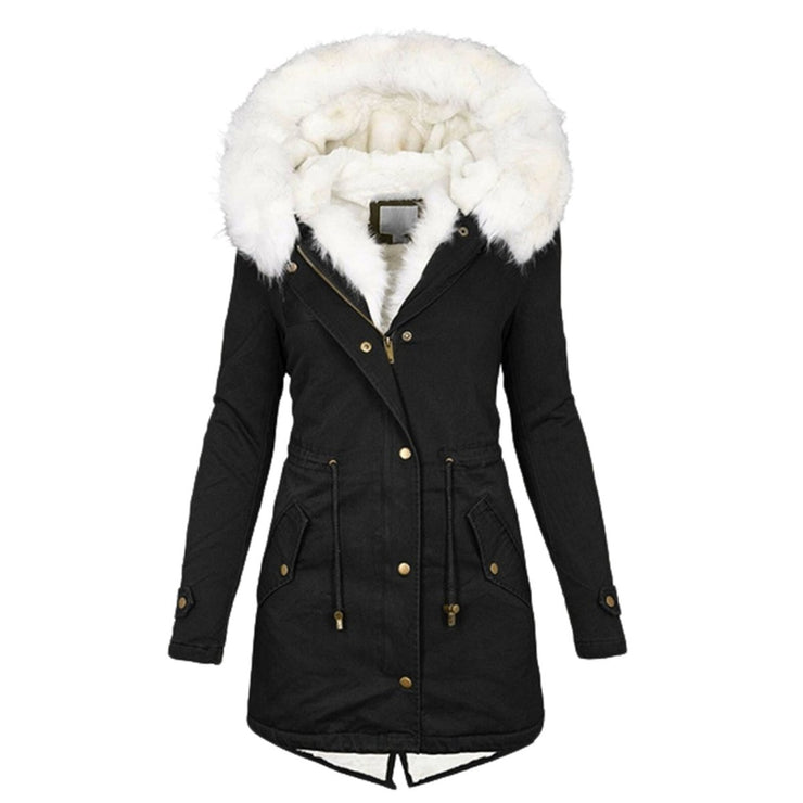 Women's cotton padded jacket with white collar - NRooted Society - Jacket