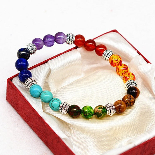 7 Chakra Healing Crystals Bracelet - NROOTED CLOTHING-