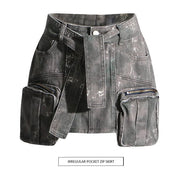 CAMO Patterned Skirt with a Retro Twist - NROOTED CLOTHING-Womens Fashion