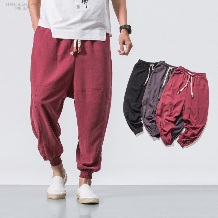 Men Kimono Haori Trousers - NROOTED-