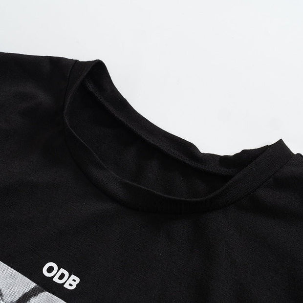 ODB Graphic Print Tassel Tee - NROOTED CLOTHING-