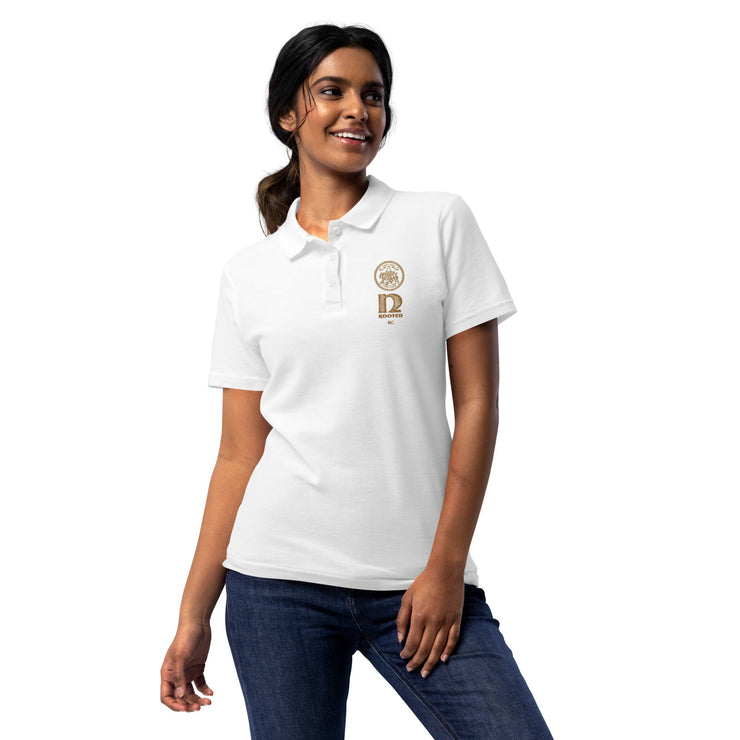 Women's NRooted Brand pique polo shirt - NROOTED CLOTHING-